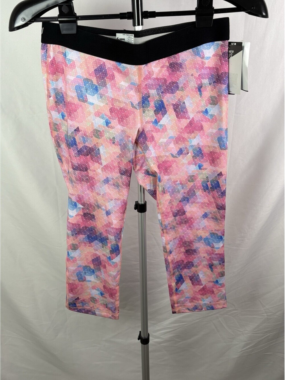 Soffe Juniors Dri Capri Leggings Blurred Geo Size Medium M Low Rise  (Item 515)